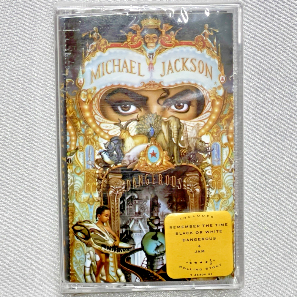Michael Jackson Dangerous Cassette Sealed Hype Sticker 1991 Epic ET 45400 New